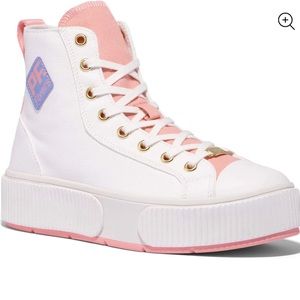 WHITE-PEACHES & CREAM ALLSTON HI TOP | UNISEX CANVAS SNEAKER -  PF Flyers